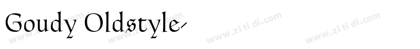 Goudy Oldstyle字体转换